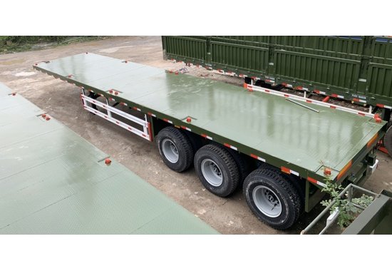 Sơ mi rơ mooc tải (mooc sàn) 45" lốp 12.00R20